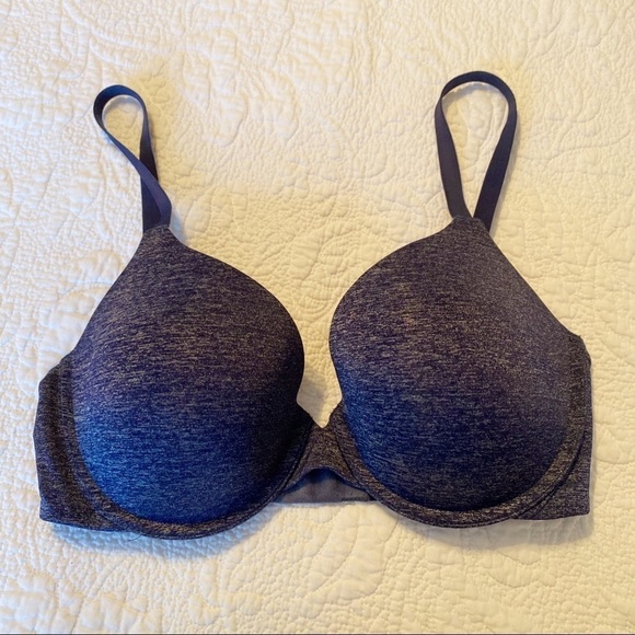 Victoria’s Secret Convertible Uplift Semi Demi Heathered Blue Bra - 32DD - Picture 11 of 11